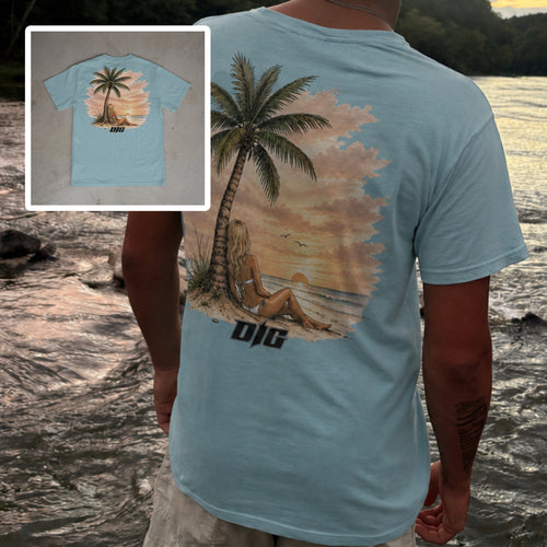 Light Blue Beach Views T-Shirt
